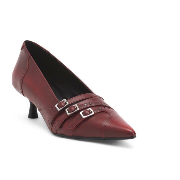 VAGABOND SHOEMAKERS Red Leather Lykke Kitten Heels - Picture 1 of 2